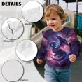 thumbnail image 6 of Uorisanigo Galaxy Dragon Toddler Sweatshirt Crewneck Pullover Tops Novelty Ruffle Shoulder Sweatshirt for Girls Fall Winter Spring Clothes Sweater Hoodies, 6 of 7