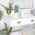 thumbnail image 2 of CosmoLiving by Cosmopolitan 4" Geometric 8 lbs White Marble Bookends with Gold Inlay (Set of 2), 2 of 8