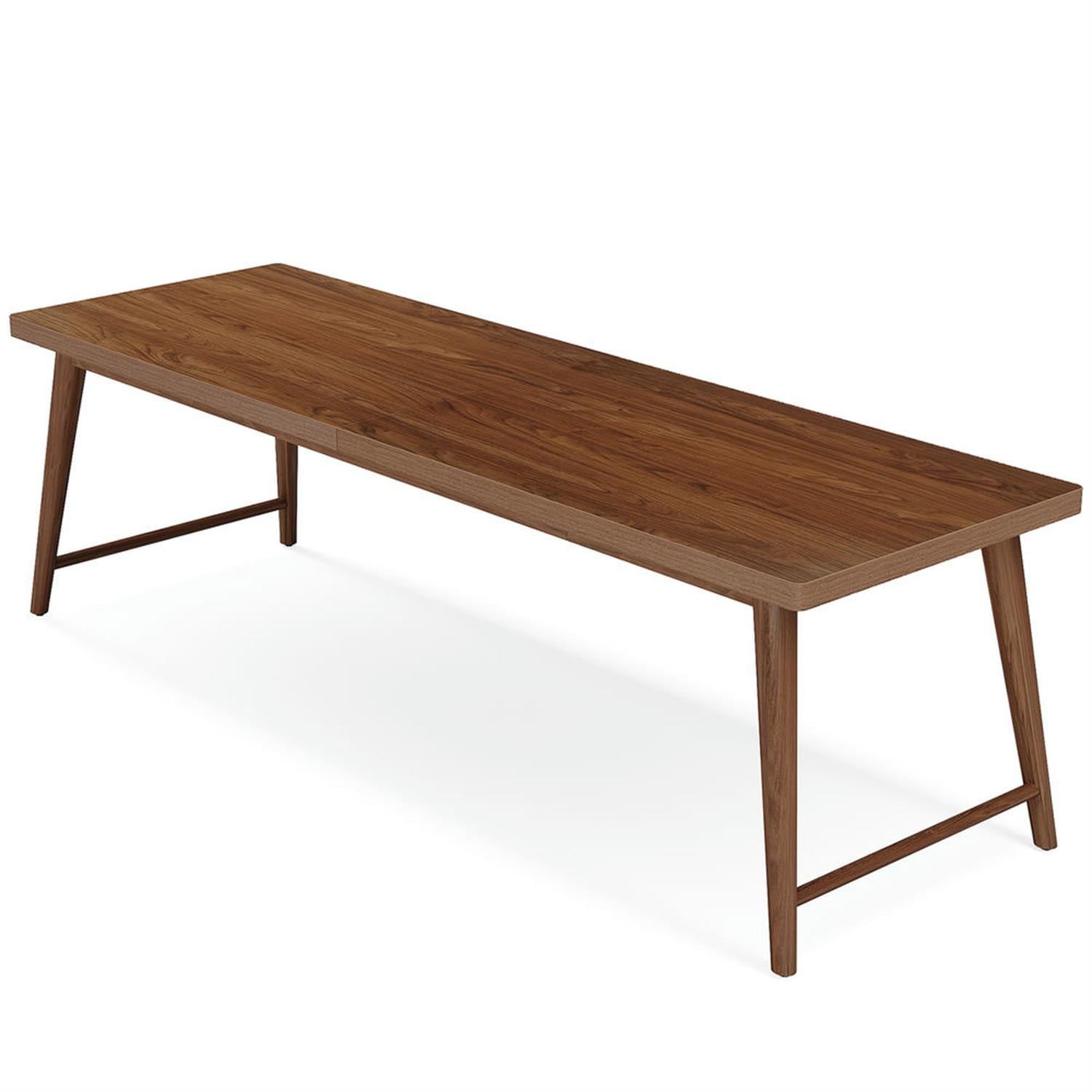 Demi Bonn 78" Two Person Executive Computer Desk with Metal Frame, Modern Duty Study Writing Gaming Table for Home Office, Rectangle Workstation, Brown