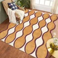 thumbnail image 6 of 11x11 Area rug, Cream wavy carpet, Handtufted rugs, Living, Bed, Kids, room Wool carpet, 6 of 10