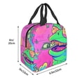thumbnail image 3 of Pofeuu Psychedelic Cartoon Frog Print Lunch Bag Lunch Box Insulated Lunch Bag Adult Lunch Box for Men and Women, 3 of 8