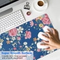 thumbnail image 4 of Long Mouse Pads for Desk,Pioneer Flower Floral Print Pattern Desk Mats on Top Of Desks, Desk Mouse Pad Extra Large with 3mm Non-Slip Base and Stitched Edge for Gaming,Office,Work,Home 31.5"x11.8", 4 of 6
