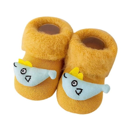 

NIUREDLTD Autumn Baby Toddler Shoes Cute Cartoon Children Cotton Warm Breathable Soft Non Slip Floor Sneakers Size S