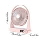 thumbnail image 3 of Ventilador pequeño de escritorio USB, miniventilador portátil de carga con pantalla digital y luz nocturna para el hogar., 3 of 7