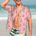 thumbnail image 4 of Uemuo Fox Printed Regular Fit Short Sleeve Casual Hawaiian Shirt for Men,Aloha shirt,Tropical shirt,Floral print shirt,Vacation Beach shirt-Medium, 4 of 9
