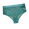 thumbnail image 2 of Lace Panties Fashion Women's Lace Solid Stretch Panties High Waist Underpants Panties Briefs Womens Underwear Plus Size Green XL, 2 of 4