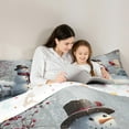 thumbnail image 4 of Feelyou Winter Cute Snowman Bedding Comforter Set 7pcs for Teen, Christmas Red Bird Queen Bedding Sets, Western Festival Reversible Queen Sheet Sets, Super Cozy Room Decor, 4 of 7