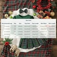 thumbnail image 3 of SYMOID Kids Girl Christmas Outfit Set - 3-Piece Green Knit Cotton Top, Plaid Pleated Skirt & Bow Headband, Soft Breathable for 6-24 Months Kids Holiday/Fall Winter Wear,Size 18 Months, 3 of 8