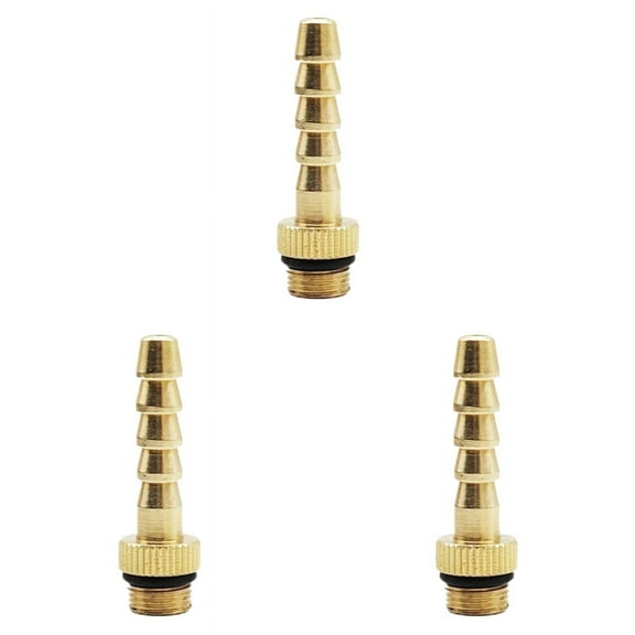 Gas Tank Valve Adapter Multi-Purpose Outdoor Camping Gas Tube Hose Adaptor Connector for Cooking Stove,3 x Pipe Connector,Gold