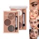 thumbnail image 1 of Ganfancp Lápiz de Cejas Tricolor Femenino y a Prueba de Sudor Lápiz de Cejas Tricolor Femenino Reparación Natural Ofertas de La Semana 1*Polvo para Cejas, 1*Lápiz para Cejas, 1 of 1