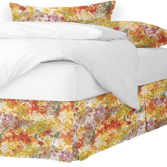 Lantana Orange Platform Bed Skirt Queen 18" Drop