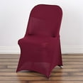 thumbnail image 4 of BalsaCircle 10 Burgundy Spandex Stretchable Folding Solid Chair Covers Slipcovers Wedding decorations, 4 of 5