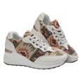 thumbnail image 4 of Zapatillas deportivas informales de moda para mujer, antideslizantes, cómodas y transpirables, bonitas zapatillas de verano para caminar con cremallera lateral y cordones, 4 of 7