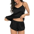 thumbnail image 4 of Pajamas Set Lightweight And Comfortable Sexy Sleepwear Cami Shorts Set Satin Lingerie Nightwear, 4 of 6