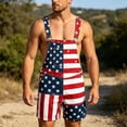 thumbnail image 2 of WERYOUNG Independence Day Festival Overalls For Man Patriotic Graphic Summer Suspender Shorts American Flag Denim Jumpsuit Stylish One-Pieces XXL, 2 of 4