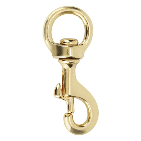 Quality Brass Swivel Trigger Hook, Pet Pet Leash Rope Clip Golden Heavy Duty Swivel Solid Brass Snap Hook Key Ring Hook Clip Buckle for Dog Leashes, Dog Collars and Keychain