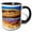 Black/White, variant on 3drose, Mesa Arch, Red Rock Canyons, Canyonlands National Park, Moab, Utah., 11oz Two-tone Green Mug