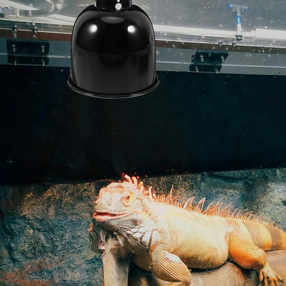 Supvox Black Anti Scald Heat Lamp Guard with Adjustable Stand for Turtle Snake Lizard Tanks