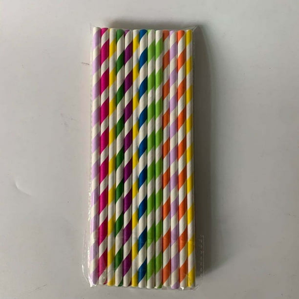 Pajita de papel desechable, biodegradable, original, apta para uso alimentario, para niños