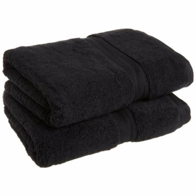 900GSM Egyptian Cotton 2-Piece Bath Towel Set Black