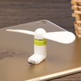thumbnail image 4 of DreamWireless Home Travel Office Outdoor Two Leaves Handheld Micro USB Mini Cooler Fan For Phones Tablets - White, 4 of 7
