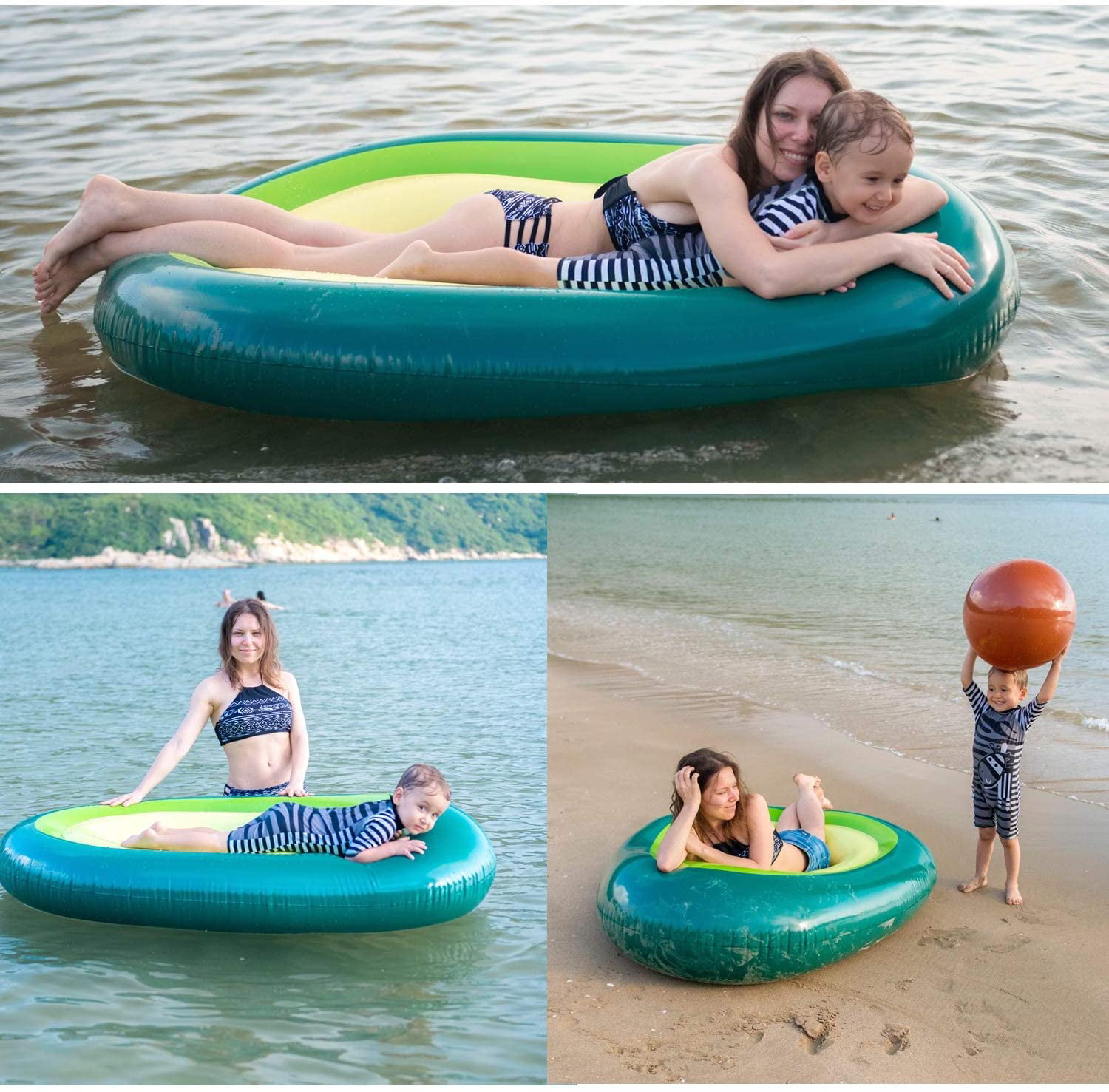 Yellow, L kingpou Free Swimming Baby Inflatable Swimming Ring Underarm Seat Float Trainer with Backrest and Seat
