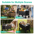 thumbnail image 4 of Sunnyfeel Collapsible 350lbs Wagon Cart, Foldable Utility Cart for Shopping Camping Garden Beach,Black, 4 of 8
