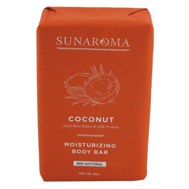 Barra de jabón Sunaroma de coco, 8 onzas (236 ml) (paquete de 3)