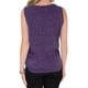 thumbnail image 5 of Qarigey Chaleco con cuello en V sin mangas con lazo delantero camiseta mujer verano botón Prendas para la parte del cuerpo Violeta L, 5 of 6