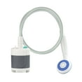 thumbnail image 2 of Portable Outdoor Shower, Battery Powered Compact Handheld Rechargeable Camping Shower - Pumps Water from Bucket Into Steady, Gentle Shower Stream Gray White, 2 of 9