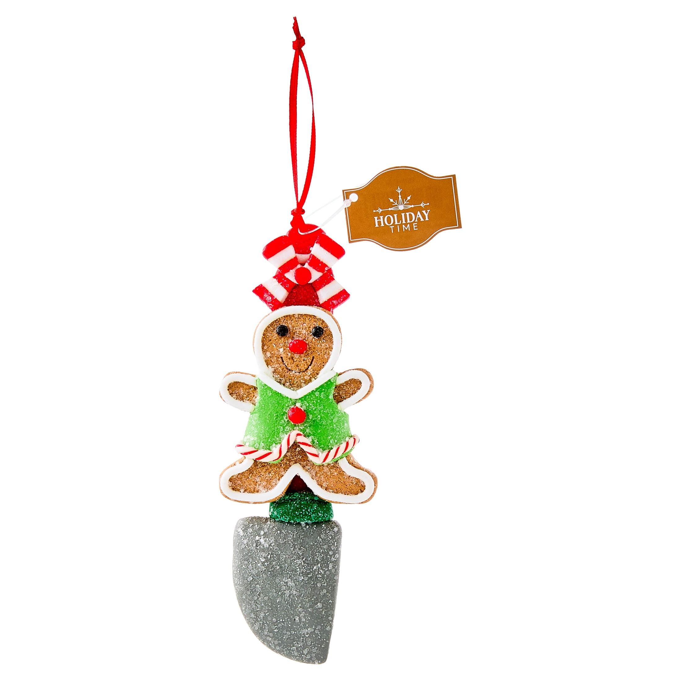 Multicolor Clay Dough Gingerbread Cake Spatula Christmas Ornament, 5.3", by Holiday Time