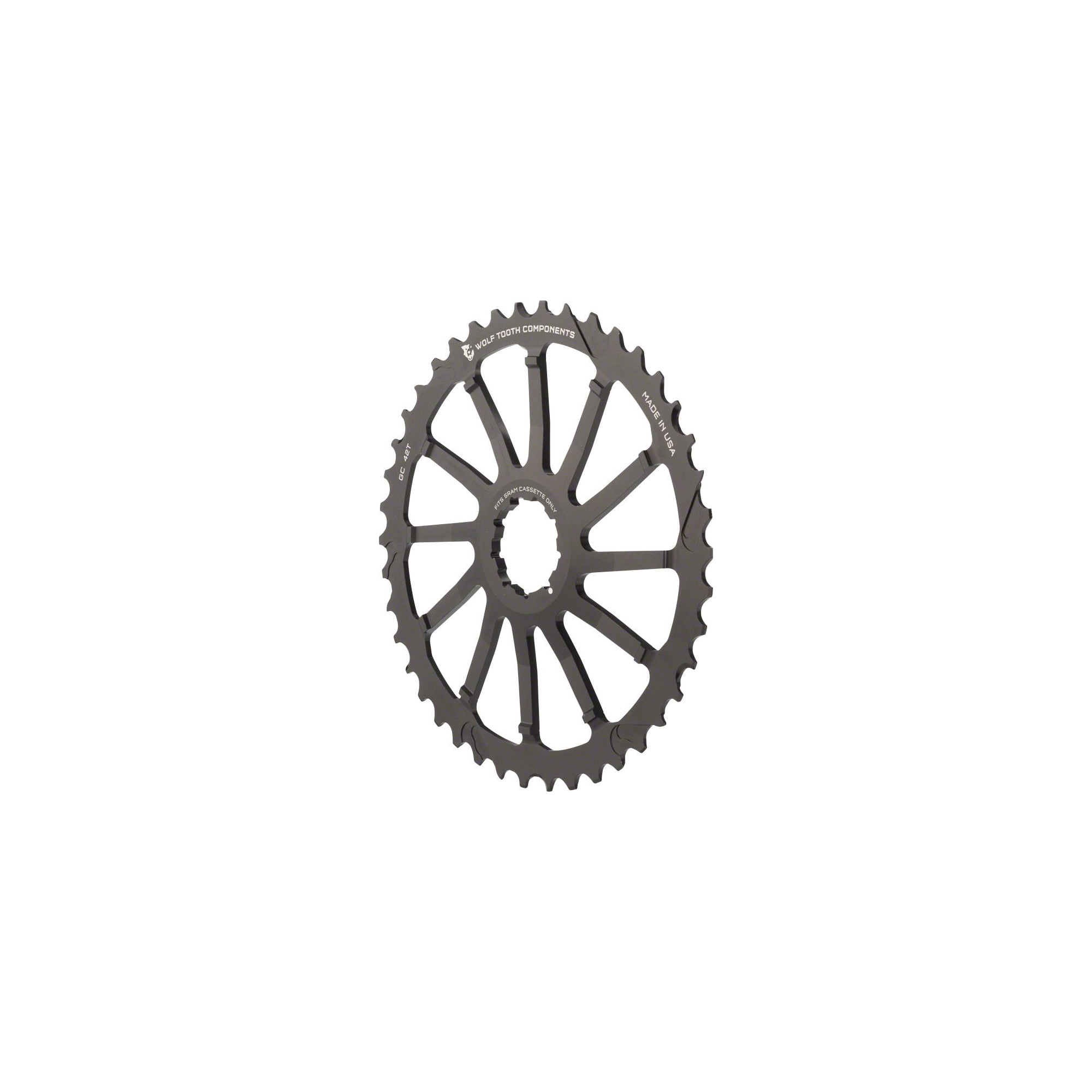 NEW WOLF TOOTH COMPONENTS 42T GC cog for SRAM 11-36 10-speed Cassettes BLACK