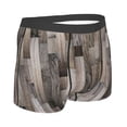 thumbnail image 3 of Kll Wooden Texture Men'S Cotton Boxer Briefs Underwear-Small, 3 of 9