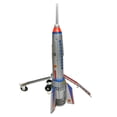 thumbnail image 1 of 1pc Tin Moon Toy Moon Shuttle Photography Props Creative Decorative for Kids (Silver）, 1 of 8