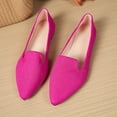 thumbnail image 5 of Classic Pointed Toe Ballet Flats for Women Lightweight Slip On Loafers Comfortable Walking Canvas Dressy Shoes, 5 of 6