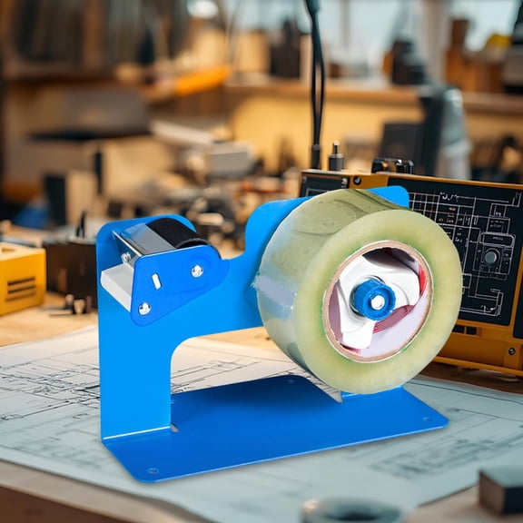 colaxi Large Desktop Tape Dispenser Practical Heavy Duty with 4 Suction Cups Metal Tape Cutter for Gift Wrapping Home Commercial Use