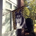thumbnail image 2 of Black and White Collie Candy Corn Halloween House Flag, 2 of 4