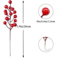 thumbnail image 2 of 40PCS Artificial Red Berry Stems 7.9inch Christmas Red Berry Picks Holly Berry Branches for Christmas Tree Decorations Holiday DIY Crafts Xmas Ornaments Wedding Home Decor, 2 of 7