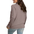thumbnail image 2 of Women's Plus Size Long Sleeve Mock Neck Base Tee Top Trim Casual Lightweight Inner Wear Soft Shirt, 2 of 5