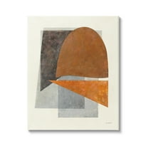 Stupell Industries Muted Geometric Abstraction Abstract Painting Gallery Wrapped Canvas Art Print Wall Art, 36 x 48