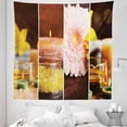 thumbnail image 1 of Exotic Tapestry, Aromatic Collage with Gerbera and Candles Exotic Body Therapy and Treatment, Fabric Wall Hanging Decor for Bedroom Living Room Dorm, 5 Sizes, Orange Brown, by Ambesonne, 1 of 1