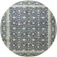 thumbnail image 1 of Ahgly Company Machine Washable Indoor Round Traditional Grey Gray Area Rugs, 4' Round, 1 of 7