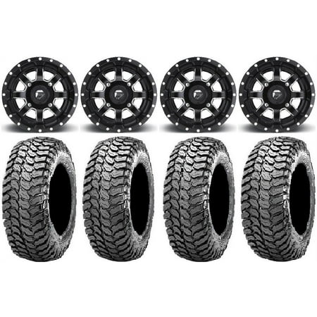 Fuel Maverick Black 14 Wheels 28 Liberty Tires Honda Rincon Yamaha Rhino Kawasaki Brute Force Suzuki KingQuad