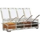 thumbnail image 1 of Clear Seasoning Rack Spice Pots 4 Piece Acrylic Seasoning Box Storage Container Condiment Jarswith Cover and Spoon, 1 of 5