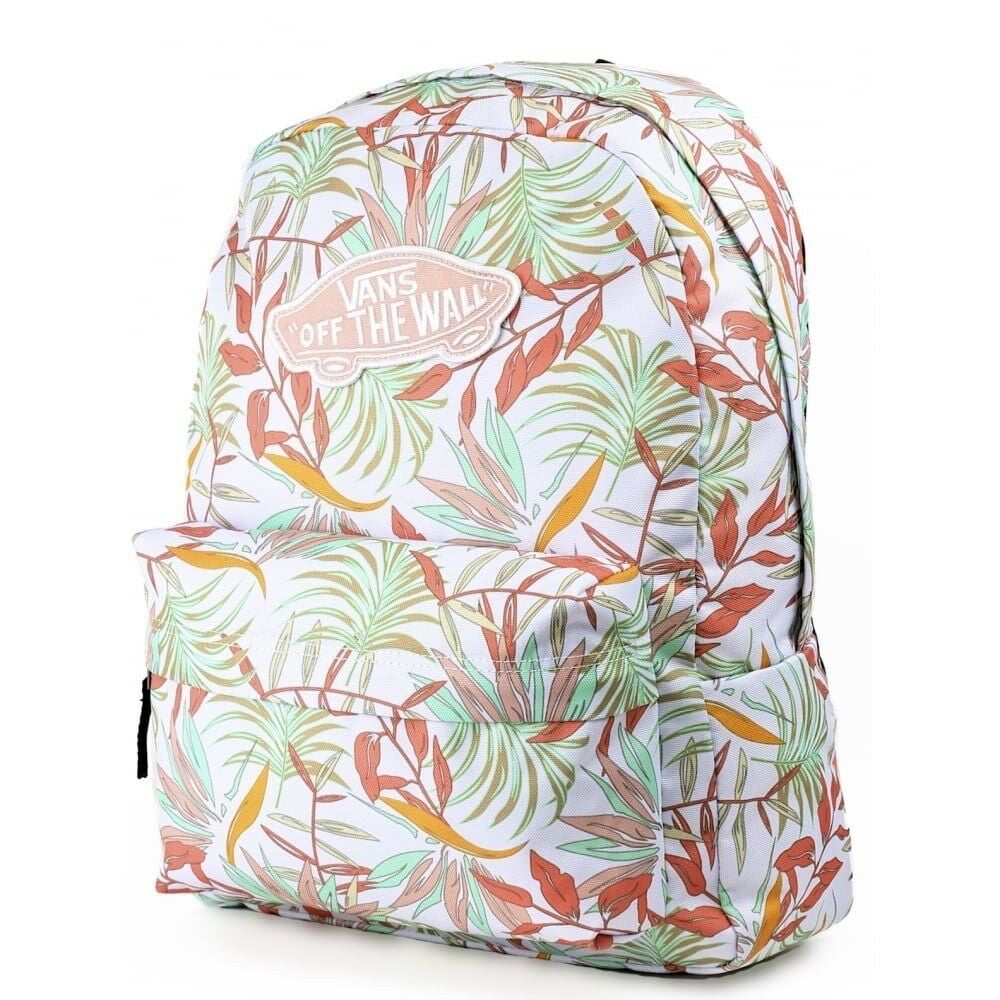 vans realm backpack white california floral