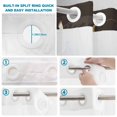 thumbnail image 4 of No Hook Shower Curtain, Japanese Style Shower Curtains for Bathroom with See Through Top Window, Vintage Cranes Ocean Wave Black Grey Waterproof & Washable Bath Curtain Standard 72"x72", 4 of 9