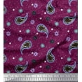 thumbnail image 1 of Soimoi Pink polyester Crepe Fabric Star,Paisley & Cosmos Floral Print Fabric by Yard 42 Inch Wide, 1 of 1