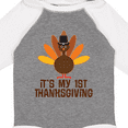 thumbnail image 4 of Inktastic My 1st Thanksgiving Turkey Boys or Girls Long Sleeve Baby Bodysuit, 4 of 5