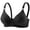 Black, variant on Ohufall Sports Bra for Women with Adjustable Strap Bras High Elastic Soft Push Up Fashion Bra