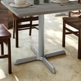 thumbnail image 3 of Flash Furniture 30'' x 30'' Restaurant Indoor/Outdoor Table X-Base with 3'' Dia. Table Height Column, Silver, 3 of 8